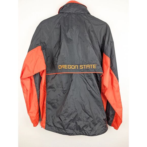 Columbia Oregon State Men's Large Beavers Black Orange Jacket Hooded Full Zip - Picture 5 of 7